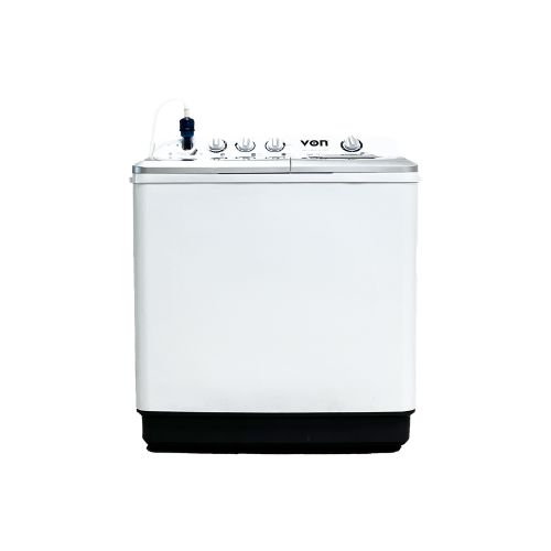 Von Twin Tub Washing Machine, White – 13KG (VWM-13AHK)