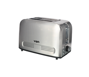 Von VBT208CDX Toaster 2 Slice 800W - Stainless Steel
