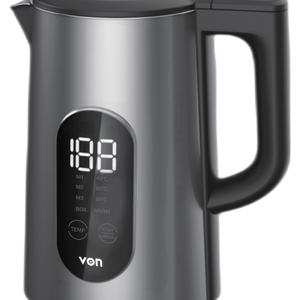 Von VKDG156SMK Digital Kettle 1.5L 1800W - Black