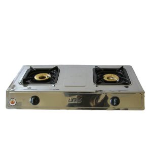 JTC 2 Gas Burner Stove Stainless Steel Table Top (GSSP-2GB013) – Silver