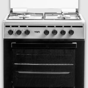 Von Cooker 3 Gas + 1 Electric – Thick Enamel Inox Grey (VCF653151FSY)