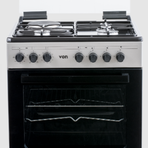 Von Cooker 3 Gas + 1 Electric – Enamel Black Inox Grey (VCF653131NSY)