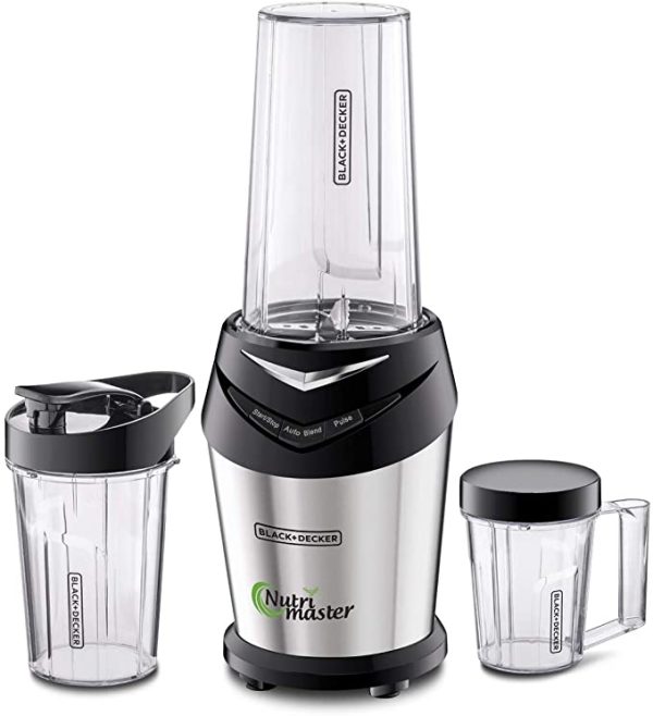 Black+Decker NutriMaster Blender/Smoothie Maker , 3 Jars with Lids 600W 1.75L(NE600-B5)