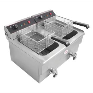 CATERINA 2x10lts double tank fryer with outlet heavy duty (CT/193)