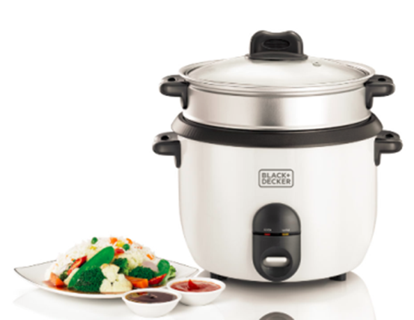 BLACK+DECKER RC1860-B5 Rice Cooker Automatic 1.8L - White