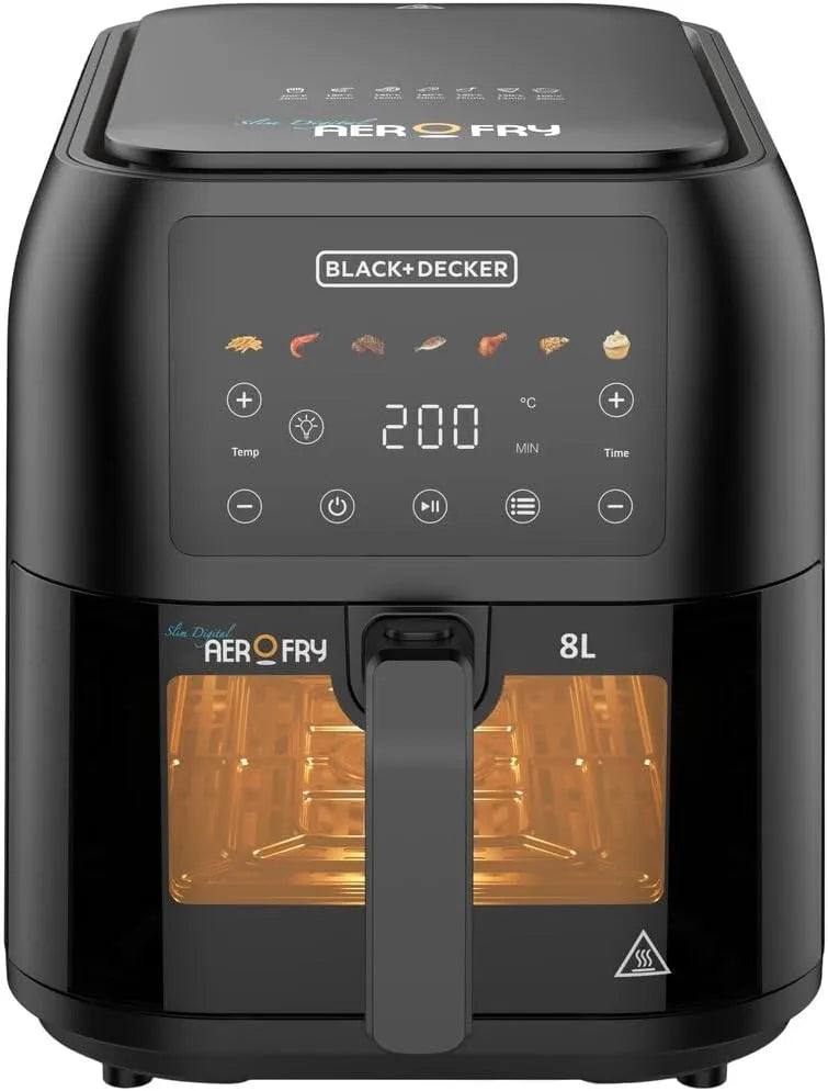 BLACK+DECKER SAF80W-B5 Air Fryer Digital - 8L, Black