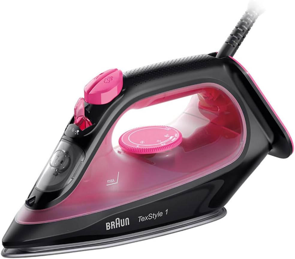 Braun SI1070PU Steam iron 2000W - Pink/ Black
