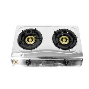 JTC 2 Gas Burner Stove Stainless Steel Table Top (GSSP-2GB072) – Silver