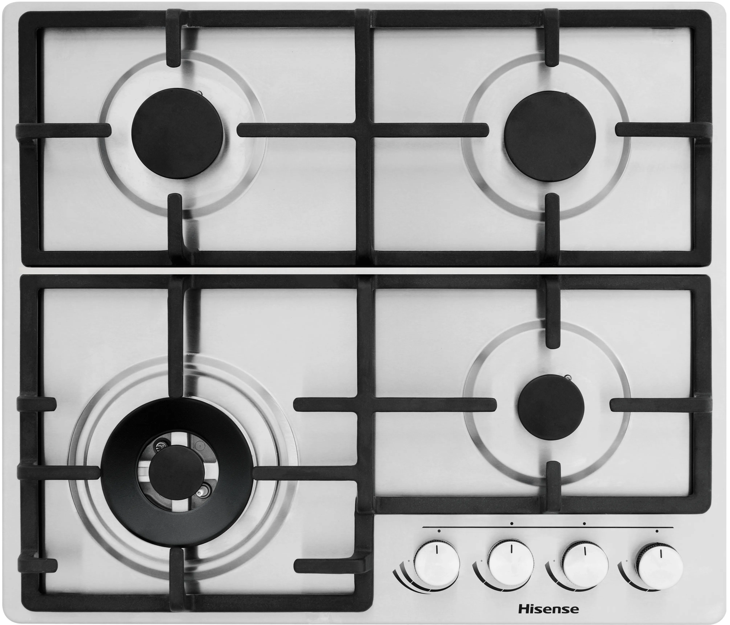 Hisense HHU60GAGR Built In Hob 4 Gas, 60CM - Stainless Steel