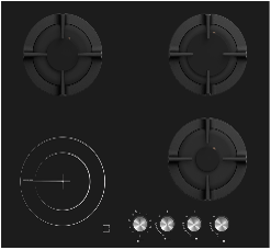 Simfer H6313NEVSP 3 Gas + 1 Vitroceramic Hob - 60CM