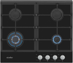 Simfer H6403HGSSP 4 Gas Hob, Wok - 60CM