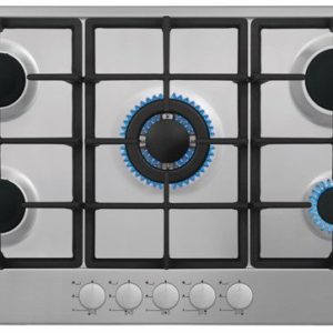 Simfer H9501VGVIM 4 Gas Hob, 1 Wok, Stainless Steel - 90CM