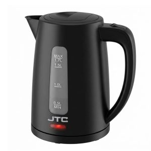 JTC Electric Kettle 1.7L KEP-0301-GS – Black Plastic Cordless Kettle