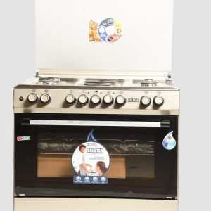 SOLSTAR 90CM, 4G+ 2 Hotplate ELECTRIC OVEN COOKERS (SO942DEINBSS)INOX