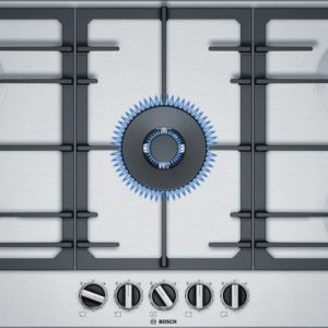 Bosch PCR9A5B90 5 Gas Stainless Steel Hob - 90 CM