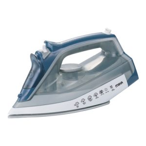 MIKA Steam Iron, Ceramic Soleplate, 2380W - 2830W, White & Blue