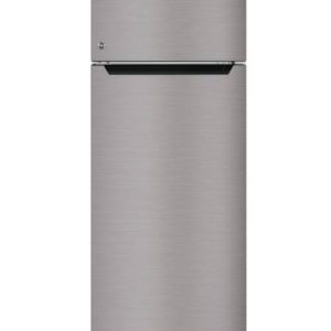MIKA Fridge, 2 Door Top Mount Freezer Defrost, 168L, Line Silver Dark