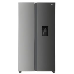MIKA Fridge, 2 Door Side By Side No Frost, 595L, INVERTER Compressor, Inox Line Brush
