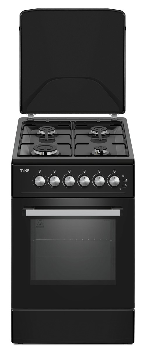 MIKA 50cm X 60cm, 4 Gas with WOK Burner STANDING COOKERS Half Inox (MST5060P13EBL(MST5060U13EBL)