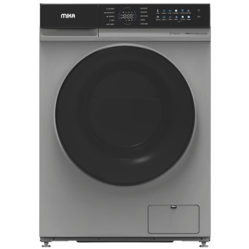 Mika Washing Machine, 12kg, INVERTER Motor, Front Load, Dark silver