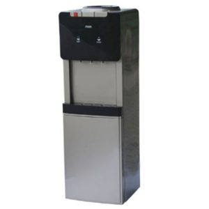 MIKA Water Dispenser, Standing, Hot, Normal & Cold (3 Taps),With Cabinet, Refrigerator, Silver & Dark