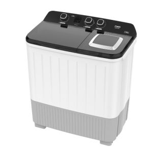 MIKA Washing Machine, 8kg, Semi Auto TwinTub, White & Grey