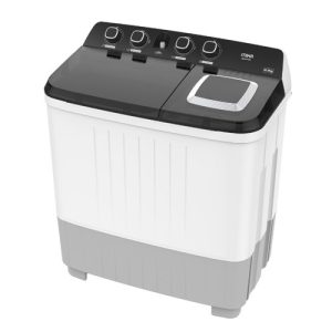 MIKA Washing Machine, 10kg, Semi Auto Twin Tub, White & Grey
