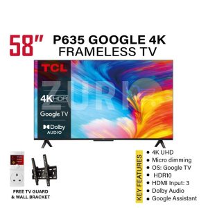 TCL 58P635 58 inch 4K HDR Google TV