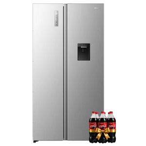 Hisense RC-75WS4SA Side by Side Inverter Fridge - 541L + Get Free Hisense HMC6MBK Pressure Cooker, 6L - 1000