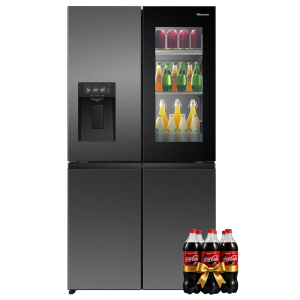 Hisense RQ-78WC4SA 4 Door Fridge - 615L + Get Free Hisense H32AOBK18S1 Toaster Oven 32L - Black