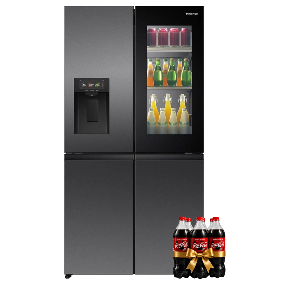 Hisense RQ-78WC4SA 4 Door Fridge - 615L + Get Free Hisense H32AOBK18S1 Toaster Oven 32L - Black