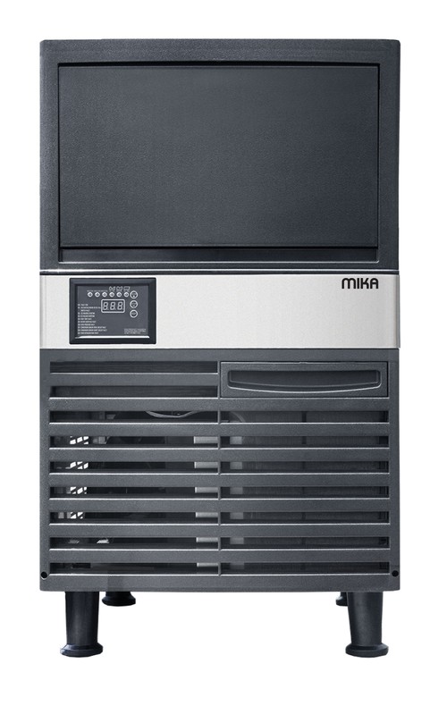 MIKA Ice Maker, 36kg, Dual Option, Cube, Stainless Steel & Black