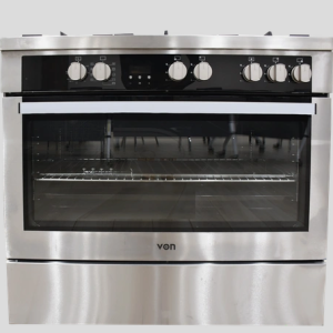 Von Cooker 5 Gas – Cast Iron WOK Semi Inox (VCF965075FSX)