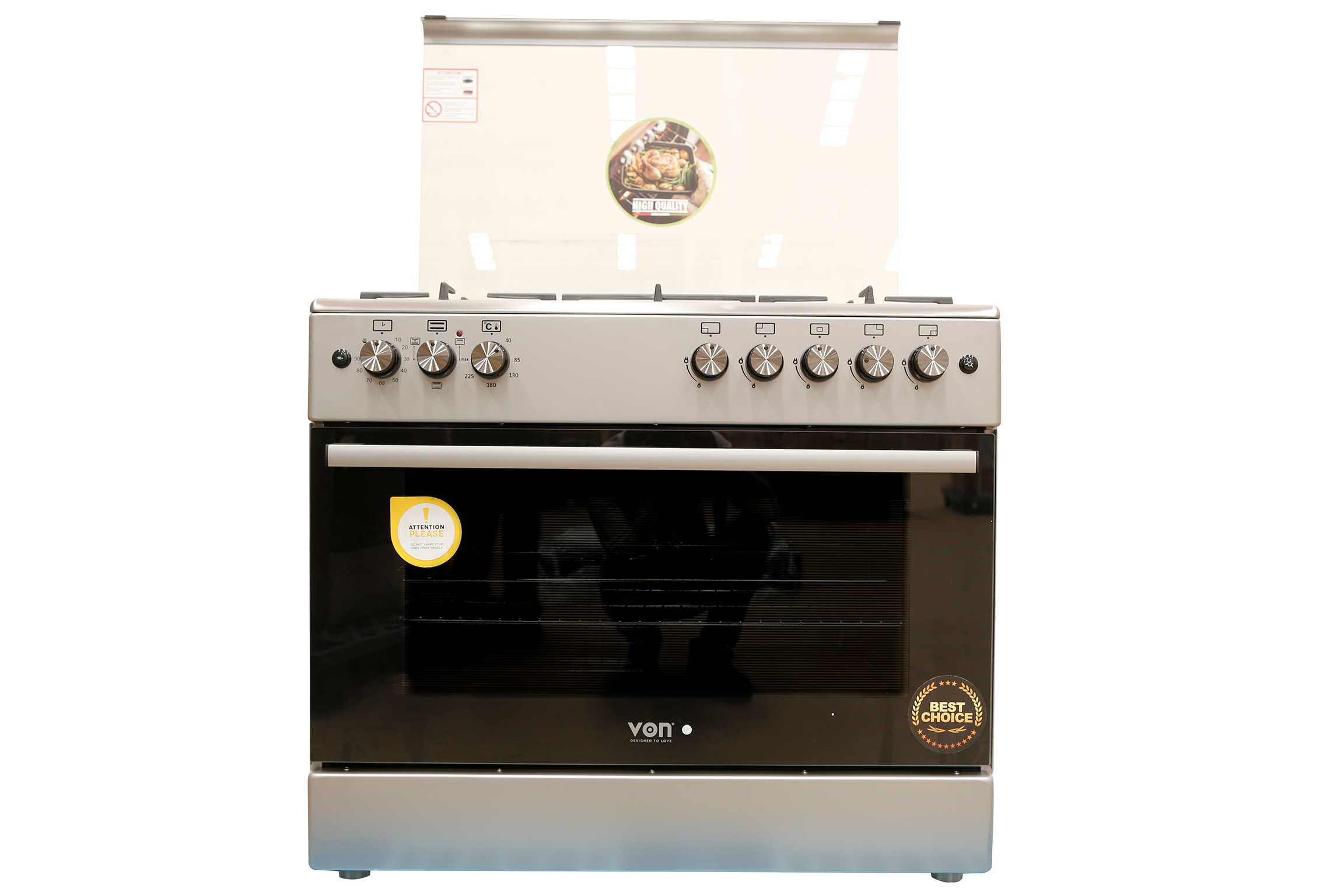 VON HOTPOINT 4 Gas + 1 Wok Burner Cooker (VAC9FO50WX)