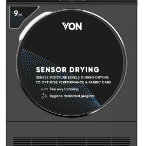 VON Dryer 9KG – Silver (VALD-09FVK)