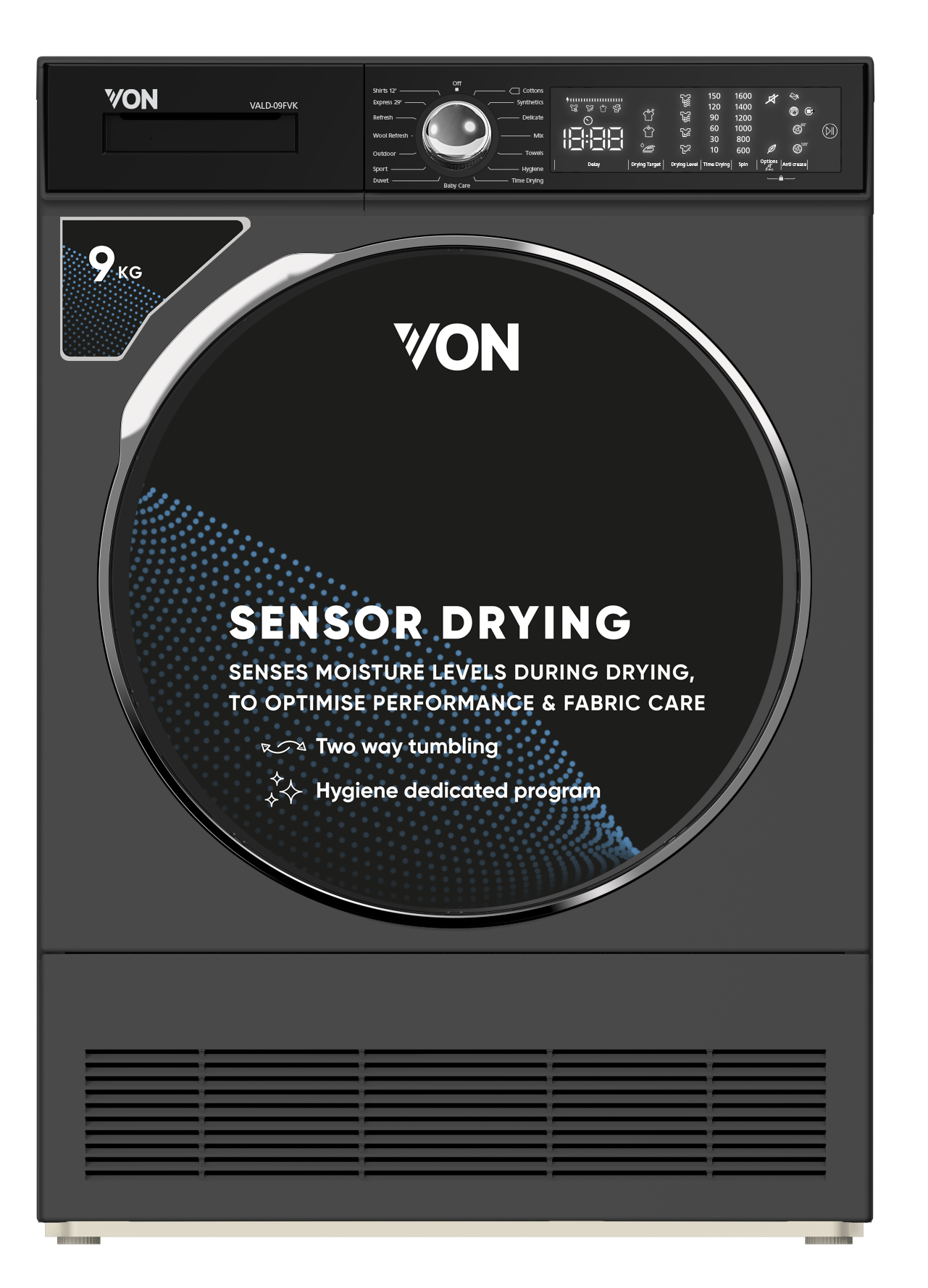 VON Dryer 9KG – Silver (VALD-09FVK)