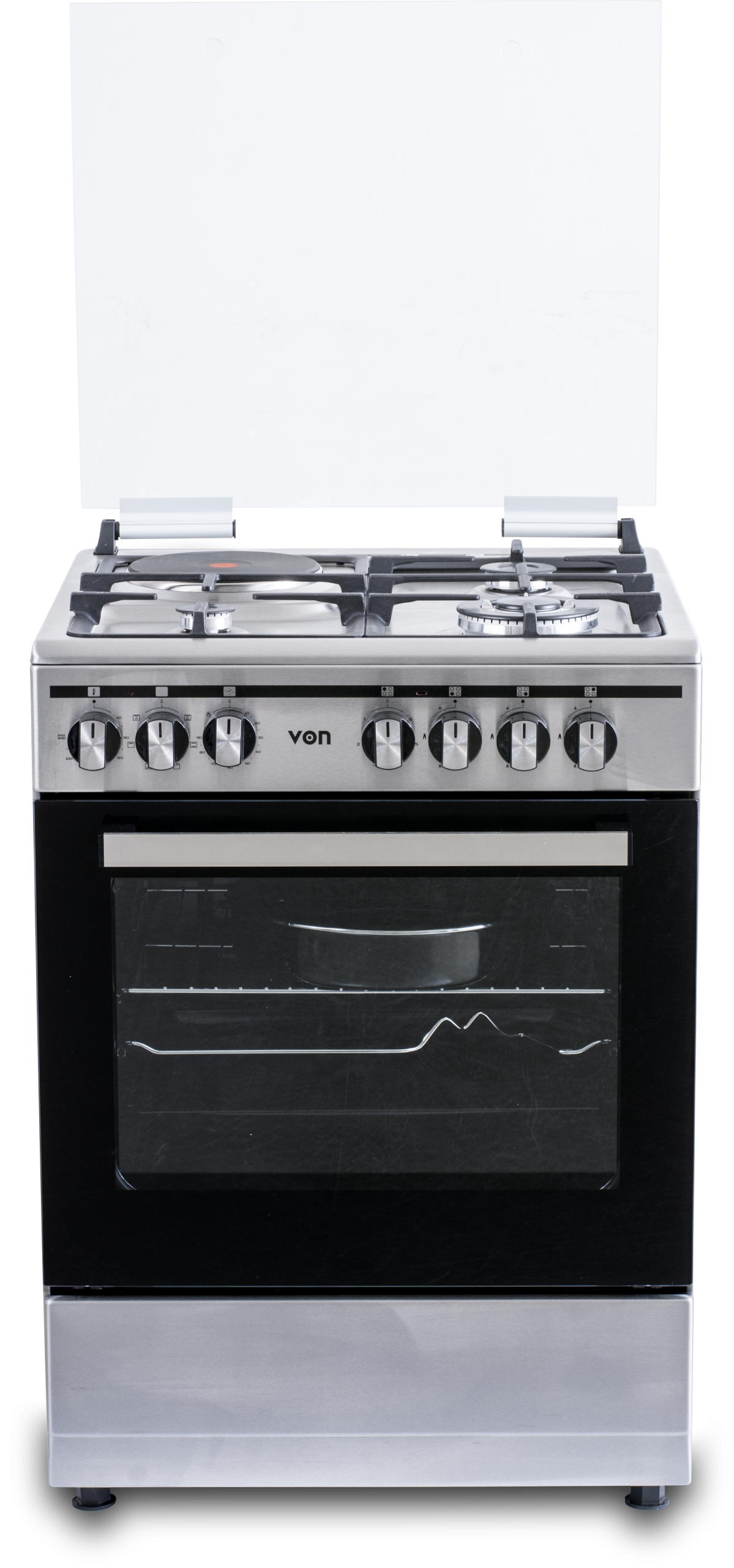 Von Cooker 3 Gas + 1 Electric – Cast Iron Semi Inox( VCF663161FSX)