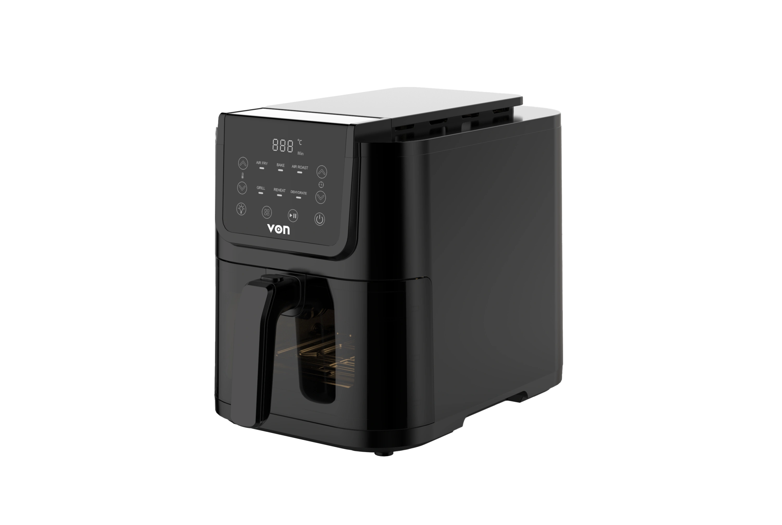 VON VAF050DSTK Slim Digital Air Fryer, 5L