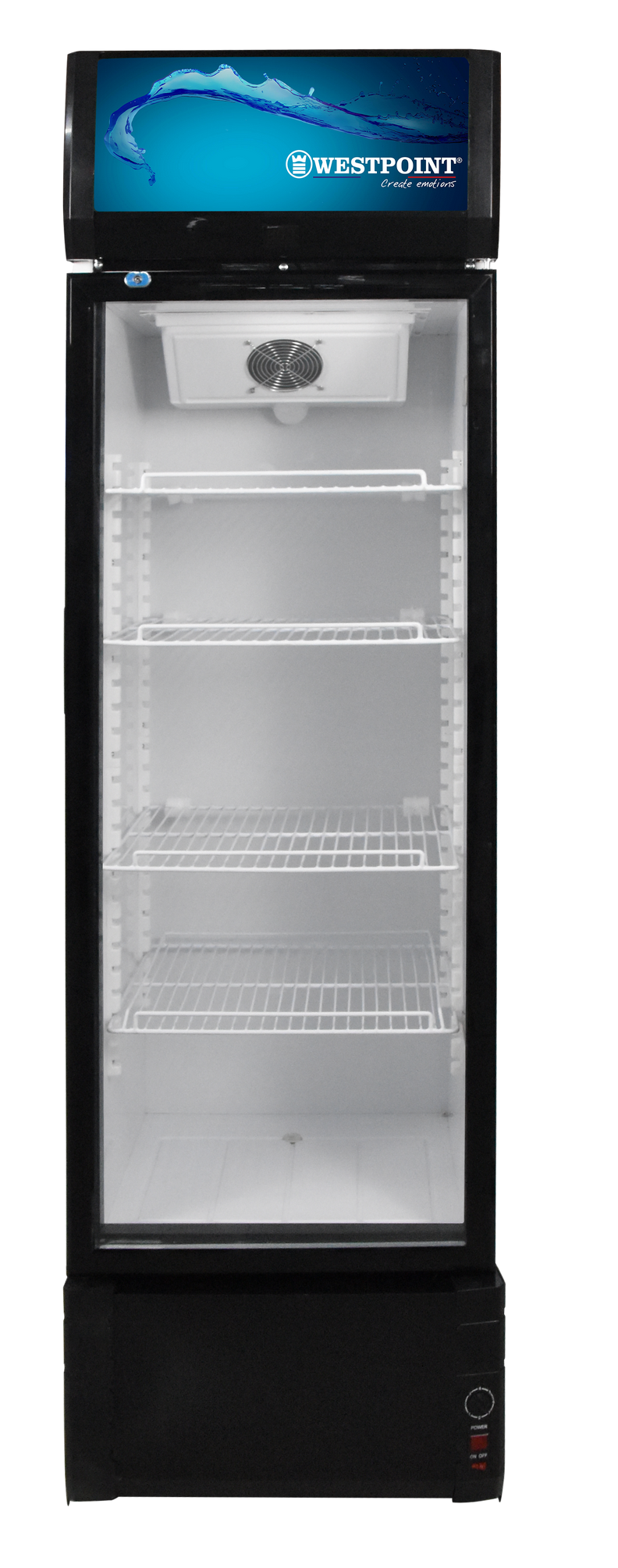 VON HOTPOINT VERTICAL COOLER 220L BLACK (WPFL-2423.ET )