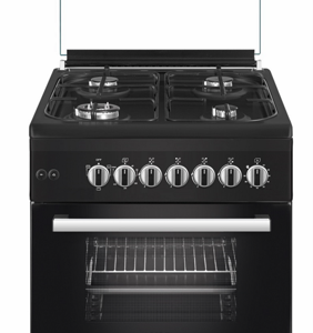 VON Cooker 4 Gas + Electric oven – Graphite black(VAC6FE40UK )