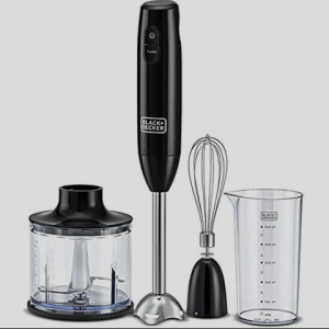 Black + Decker Hand Blender 3 in 1, Black – 600W HB600-B5)