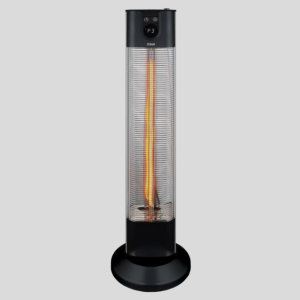 Mika Patio Heater, 650W-2000W, With Remote, Black (MH402R)