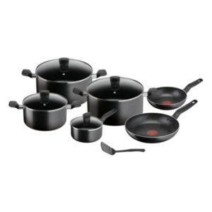 TEFAL 11 PC COOKWARE SET DARK STONE: B491SB85