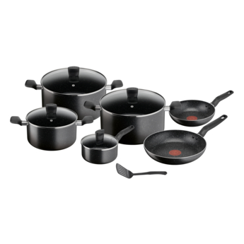 TEFAL 11 PC COOKWARE SET DARK STONE: B491SB85