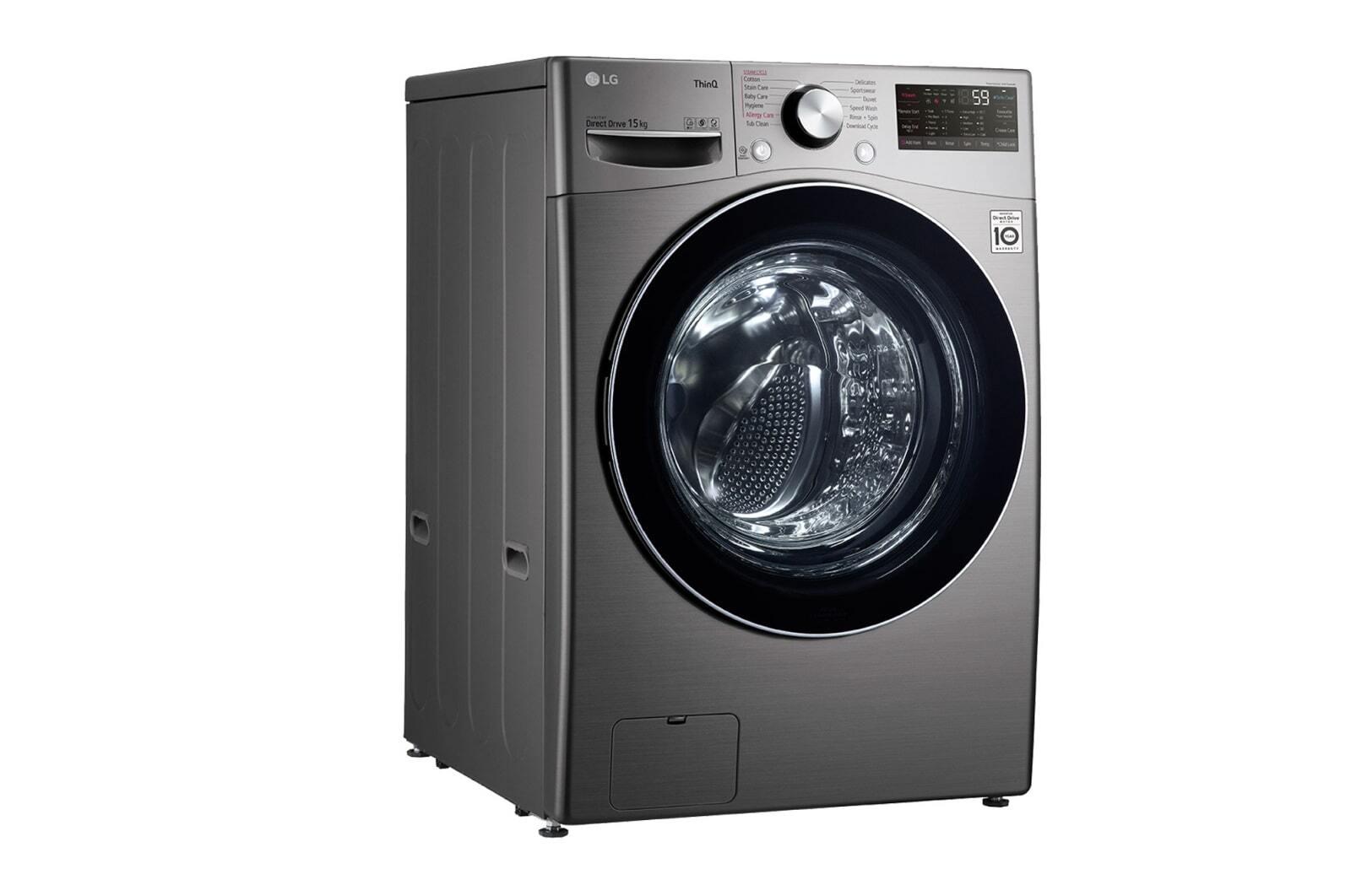 LG Front Load Washing Machine, 15KG – Silver (F0L9DYP2S)