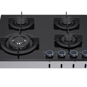 VON VHB60435WFCK Built In Hob, 4 Gas With WOK, 60M Black Glass
