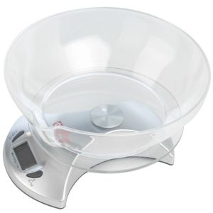 RAMTON SILVER KITCHEN SCALE + BOWL, 5KG- (RM/299)
