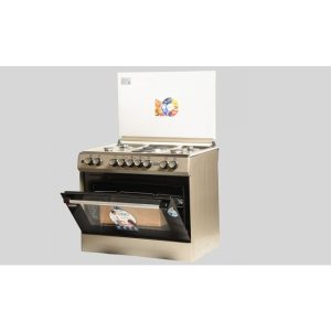 SOLSTAR 90CM, 4G+ 2 Hotplate GAS OVEN COOKERS INOX (SO-942DKEINBSS)