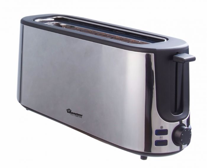 RAMTON 2 SLICE WIDE SLOT POP UP TOASTER STAINLESS STEEL- (RM/586)