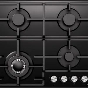 Hisense HHU60GAGB Built In Hob 4 Gas, 60CM - Black Glass